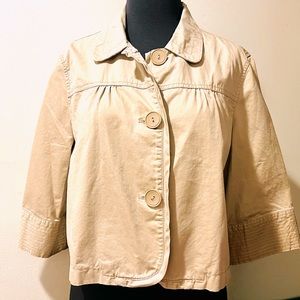 Anthropologie dbla khaki cotton jacket, large (L)